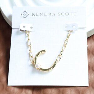 Kendra Scott Freshwater Cultured Pearl Gold Necklace - Letter C